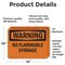 Signmission No Flammable Storage OSHA Warning Sign, Vinyl Decal, 14in W x 10in L, 2PK OS-2PACK-WS-D-1014-L-11964 - alternate 2